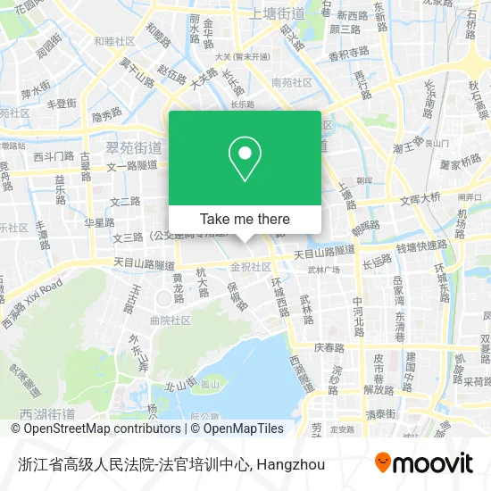 浙江省高级人民法院-法官培训中心 map