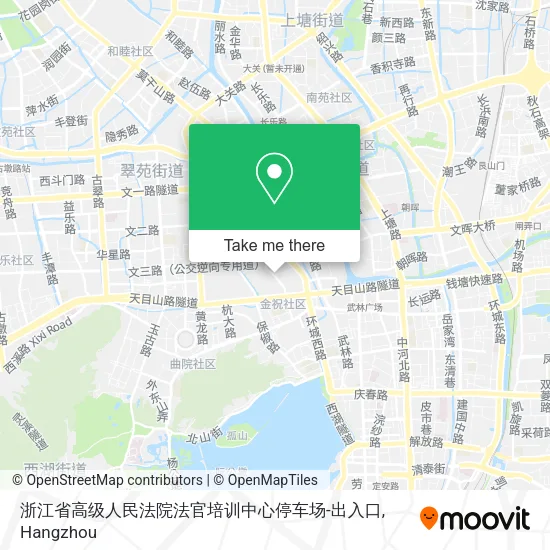 浙江省高级人民法院法官培训中心停车场-出入口 map