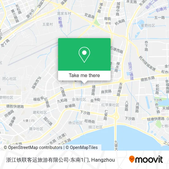浙江铁联客运旅游有限公司-东南1门 map