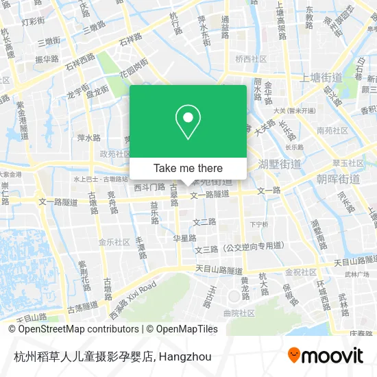 杭州稻草人儿童摄影孕婴店 map