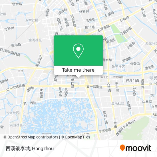 西溪银泰城 map