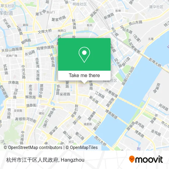 杭州市江干区人民政府 map