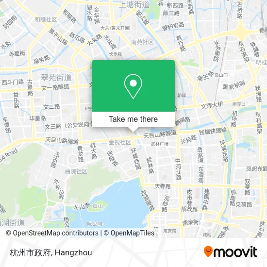 杭州市政府 map