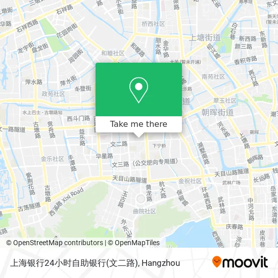 上海银行24小时自助银行(文二路) map
