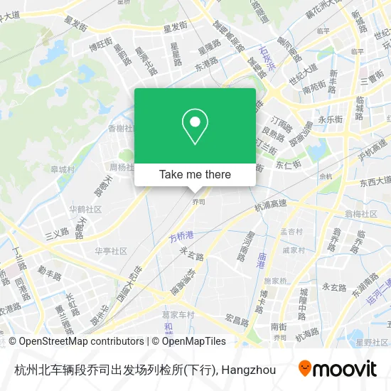 杭州北车辆段乔司出发场列检所(下行) map