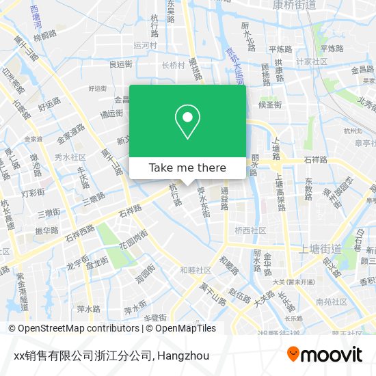 xx销售有限公司浙江分公司 map