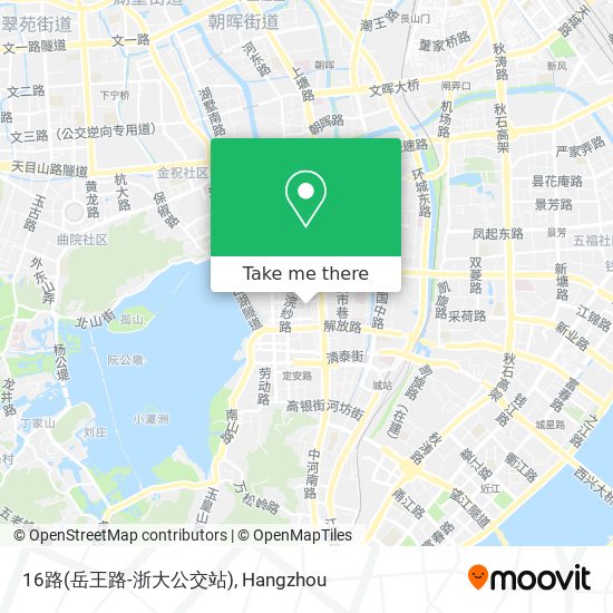 16路(岳王路-浙大公交站) map
