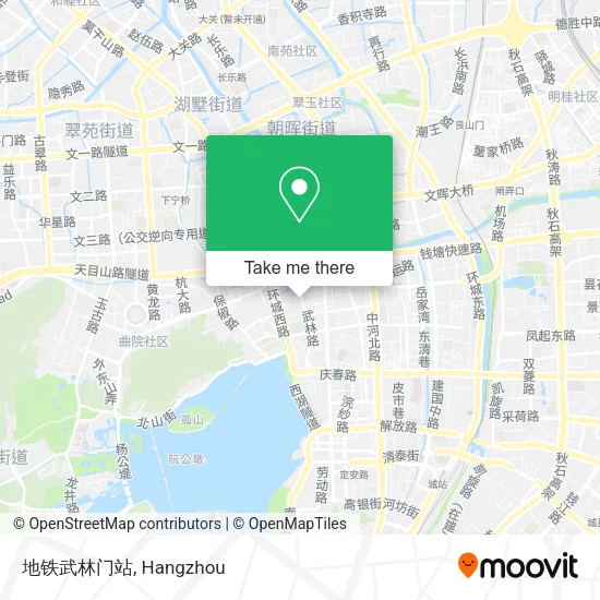 地铁武林门站 map