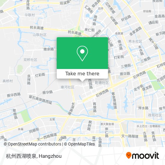 杭州西湖喷泉 map