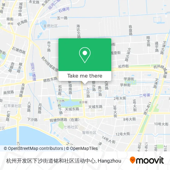 杭州开发区下沙街道铭和社区活动中心 map