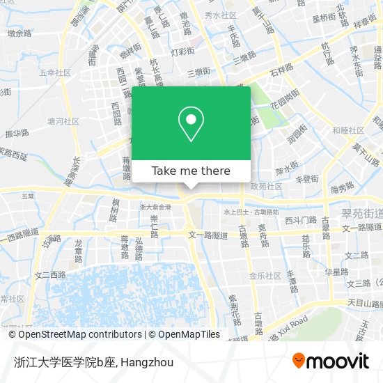 浙江大学医学院b座 map