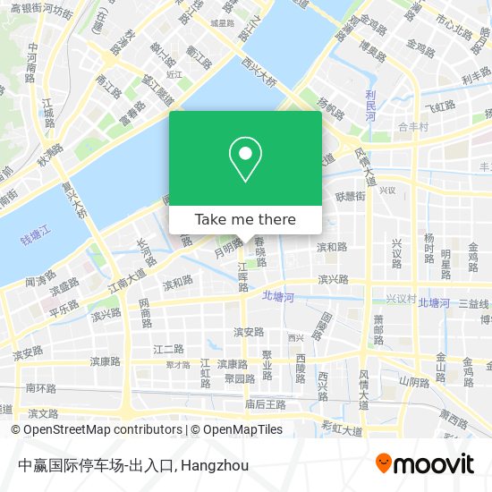中赢国际停车场-出入口 map