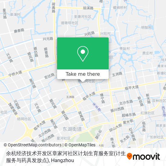 余杭经济技术开发区章家河社区计划生育服务室(计生服务与药具发放点) map