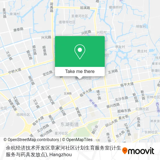 余杭经济技术开发区章家河社区计划生育服务室(计生服务与药具发放点) map
