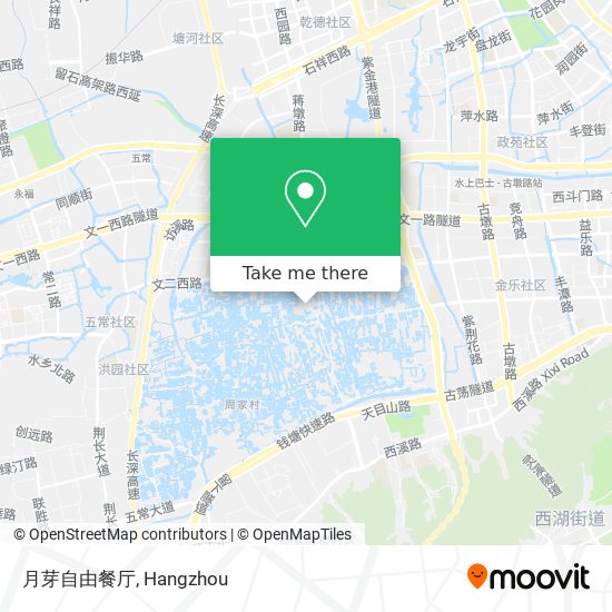 月芽自由餐厅 map