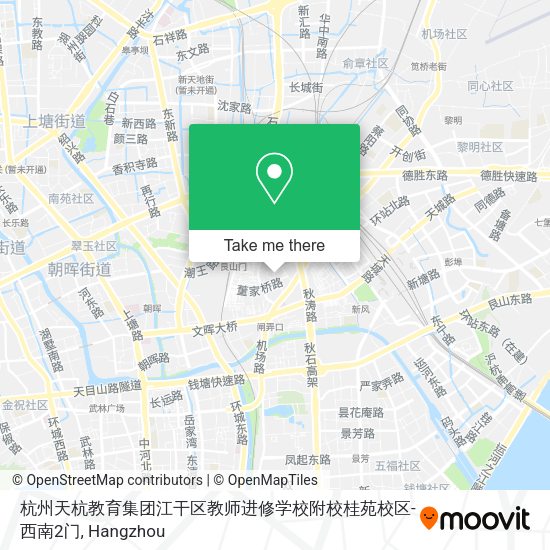 杭州天杭教育集团江干区教师进修学校附校桂苑校区-西南2门 map