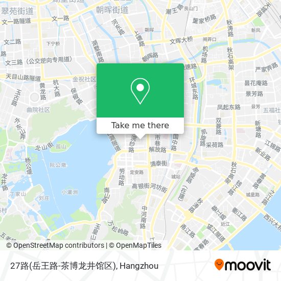 27路(岳王路-茶博龙井馆区) map