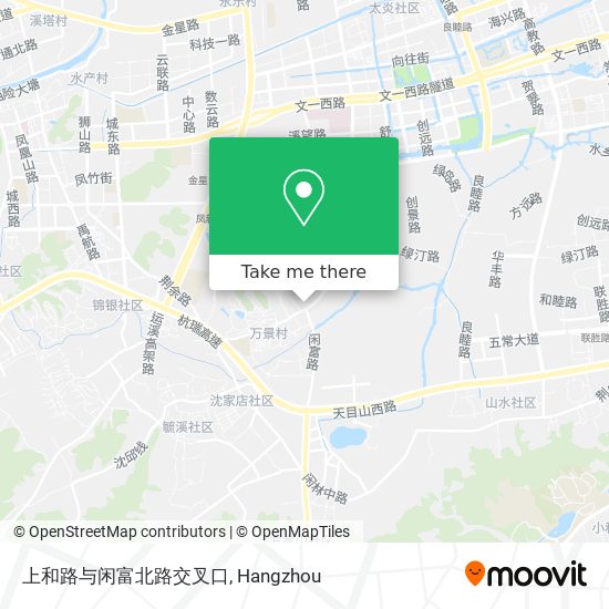 上和路与闲富北路交叉口 map
