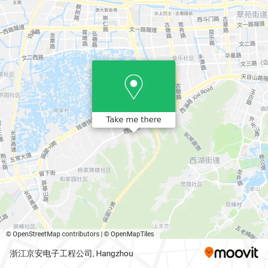 浙江京安电子工程公司 map