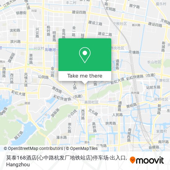 莫泰168酒店(心中路杭发厂地铁站店)停车场-出入口 map
