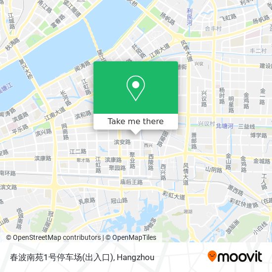 春波南苑1号停车场(出入口) map