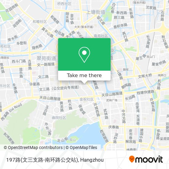 197路(文三支路-南环路公交站) map