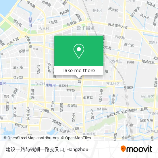 建设一路与钱潮一路交叉口 map