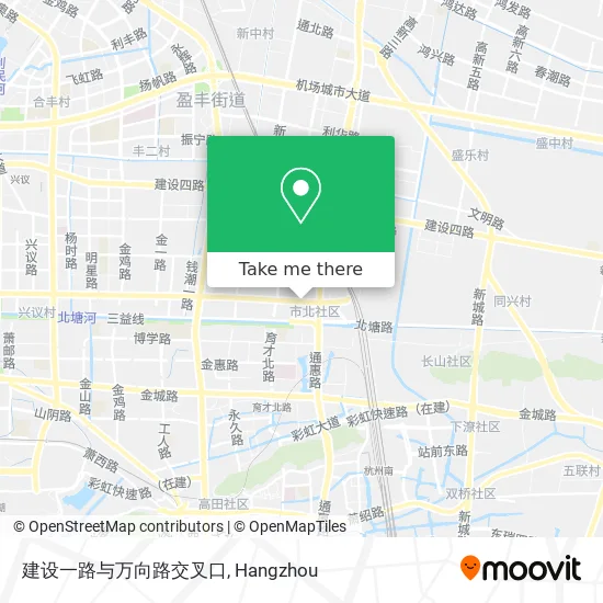 建设一路与万向路交叉口 map