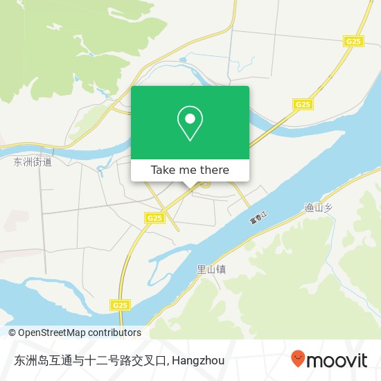 东洲岛互通与十二号路交叉口 map