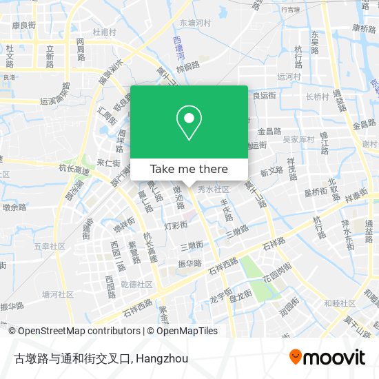 古墩路与通和街交叉口 map