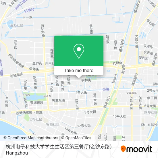 杭州电子科技大学学生生活区第三餐厅(金沙东路) map