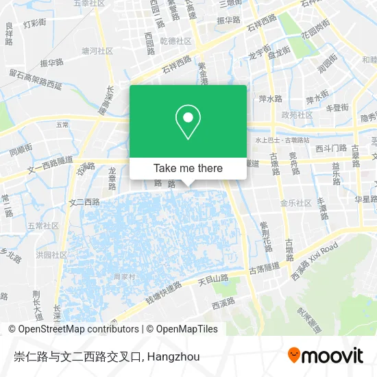 崇仁路与文二西路交叉口 map
