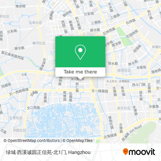 绿城·西溪诚园正信苑-北1门 map
