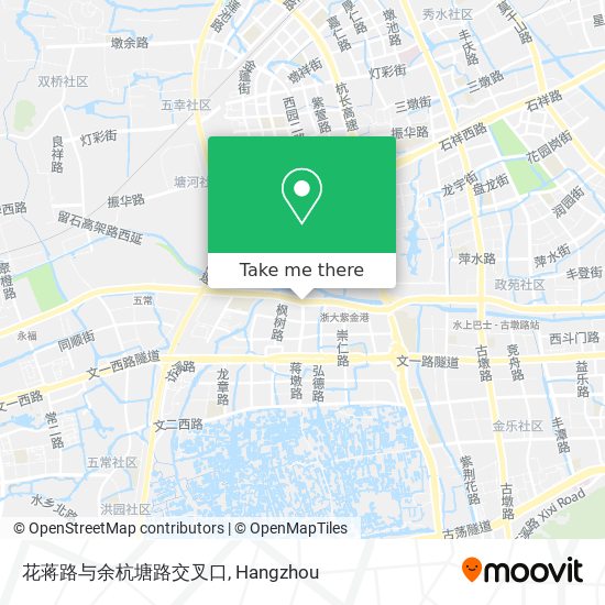 花蒋路与余杭塘路交叉口 map
