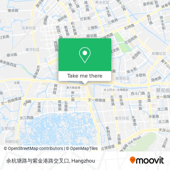 余杭塘路与紫金港路交叉口 map