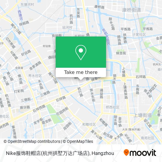 Nike服饰鞋帽店(杭州拱墅万达广场店) map