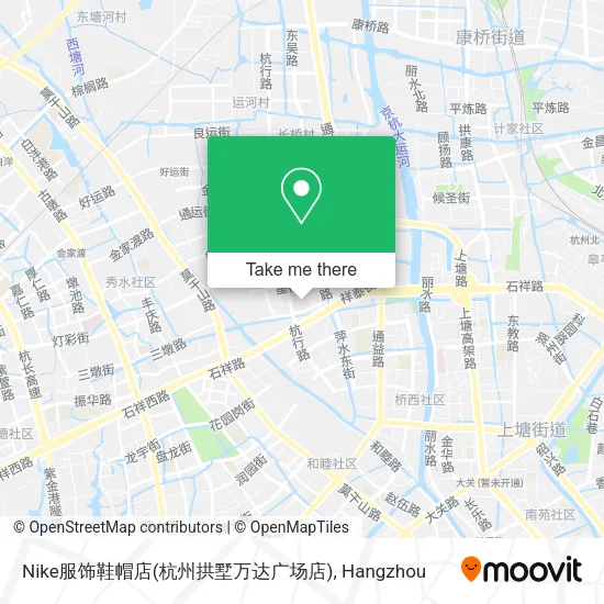 Nike服饰鞋帽店(杭州拱墅万达广场店) map