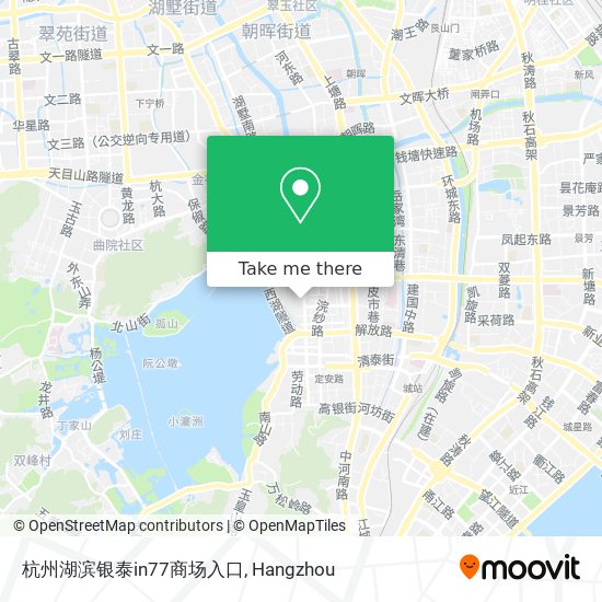 杭州湖滨银泰in77商场入口 map