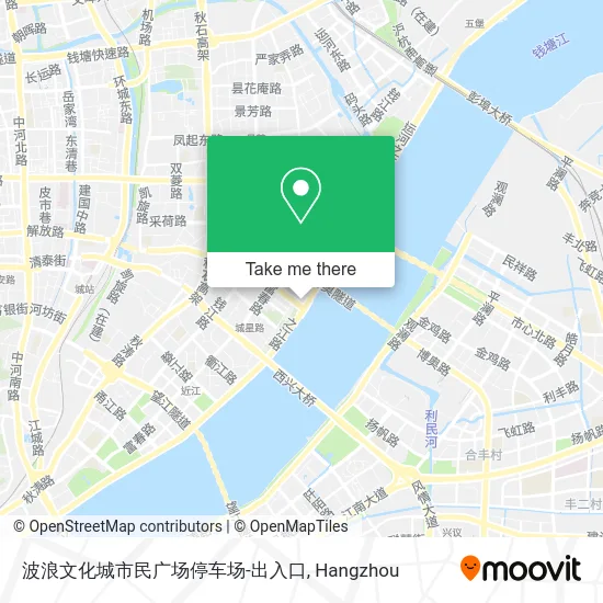 波浪文化城市民广场停车场-出入口 map