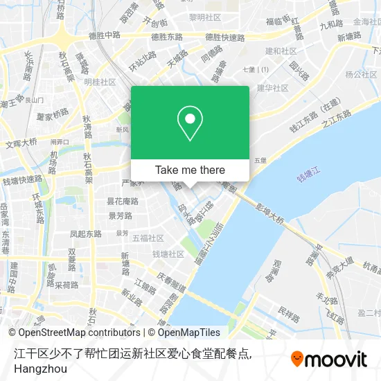 江干区少不了帮忙团运新社区爱心食堂配餐点 map
