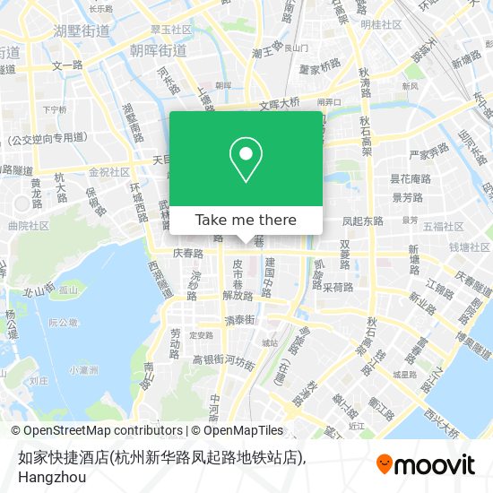 如家快捷酒店(杭州新华路凤起路地铁站店) map