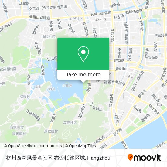杭州西湖风景名胜区-布设帐篷区域 map