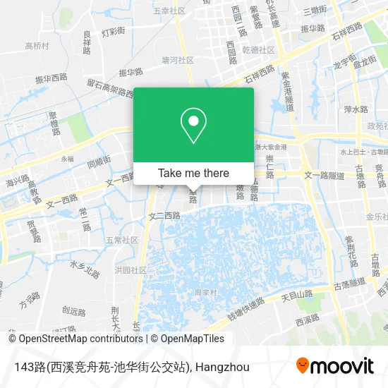 143路(西溪竞舟苑-池华街公交站) map