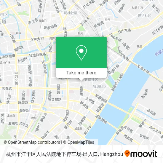 杭州市江干区人民法院地下停车场-出入口 map