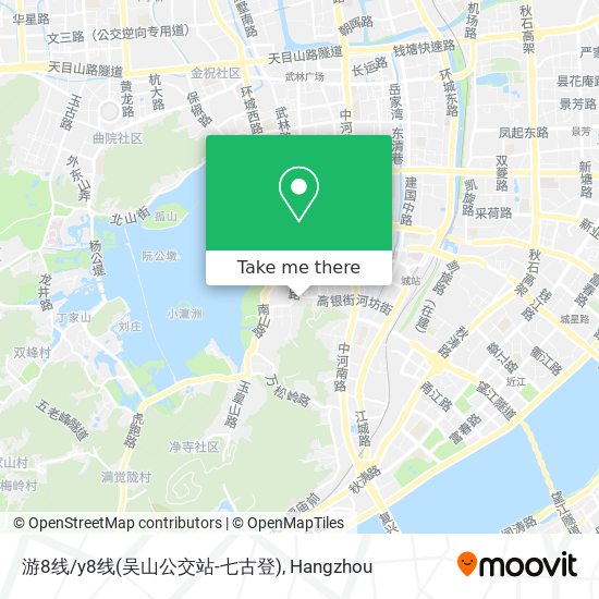 游8线/y8线(吴山公交站-七古登) map