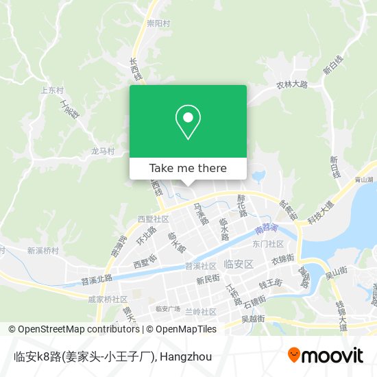 临安k8路(姜家头-小王子厂) map