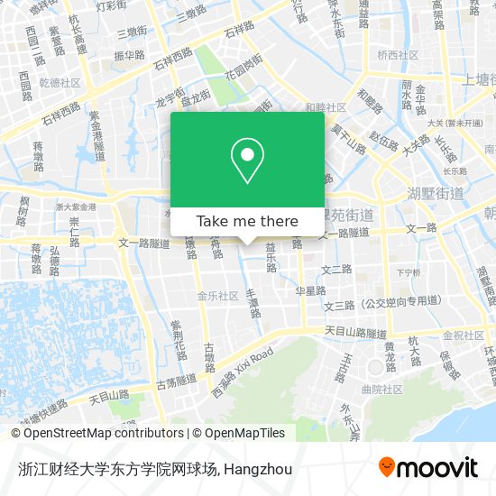 浙江财经大学东方学院网球场 map