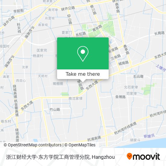 浙江财经大学-东方学院工商管理分院 map