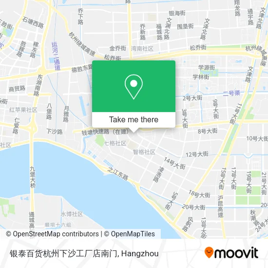 银泰百货杭州下沙工厂店南门 map