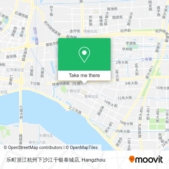 乐町浙江杭州下沙江干银泰城店 map